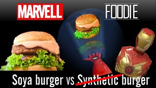 TONY STARK'S SOYA TIKKI BURGER | Best Veggie Burger| Easy Home made Soya Tikki Burger | Foodie pod
