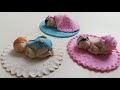 How to Make Fondant/Gumpaste BABY Cake Topper - Tutorial