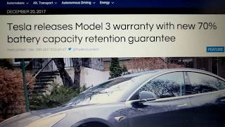 Tesla model 3 battery / drive unit warranty examination