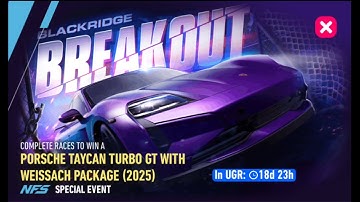 NFS No Limits | NFSNL | BREAKOUT | PORSCHE TAYCAN TURBO GT (2025)  | 0 gold spent | Day 4 Overwatch