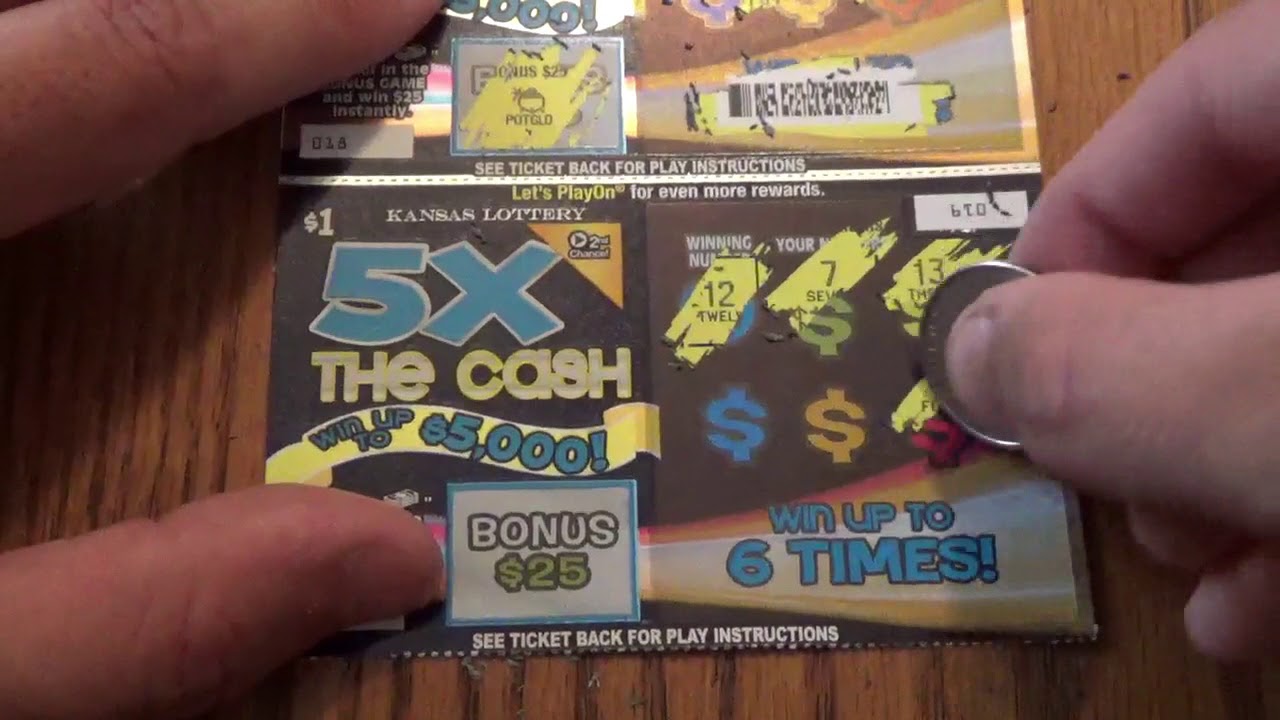 Kansas Lottery Scratch Off! 5X the cash 1 scratch off, 50 scratch offs
