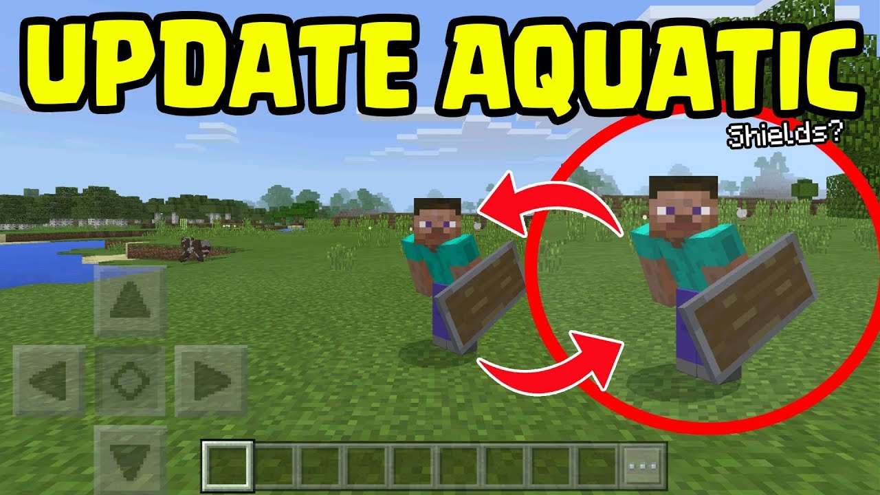 Minecraft Pe 1 4 Update Aquatic Shields And Dual Wielding Youtube