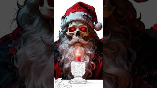 Skeleton Santa Claus | Dar Color App #coloring #christmas #christmas2025 #horror