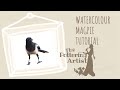 Watercolor magpie tutorial how to paint birds in watercolor  realtime