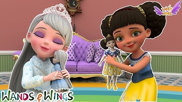💖 Let’s Dress Our Dolls! | Princess Doll Fashion Song + Sleeping Beauty | Kids Song | Wands & Wings