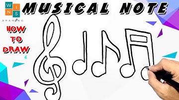 How to draw Musical Notes || Musical notes Drawing Easy