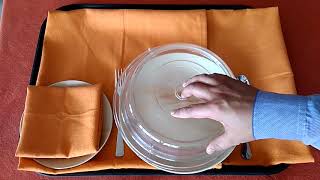 Room Service Tray Set Up - Poori Bhaji & Aloo Paratha