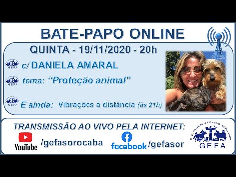 Assista: Bate-papo online - c/ DANIELA AMARAL (19/11/2020)