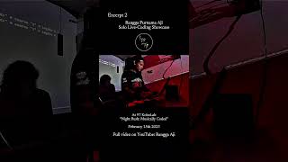 Second excerpt from my full 1 hour live coding music set at 97KoboLab #algorave #shorts