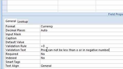 How to give validation on price in ms access in hindi and english
