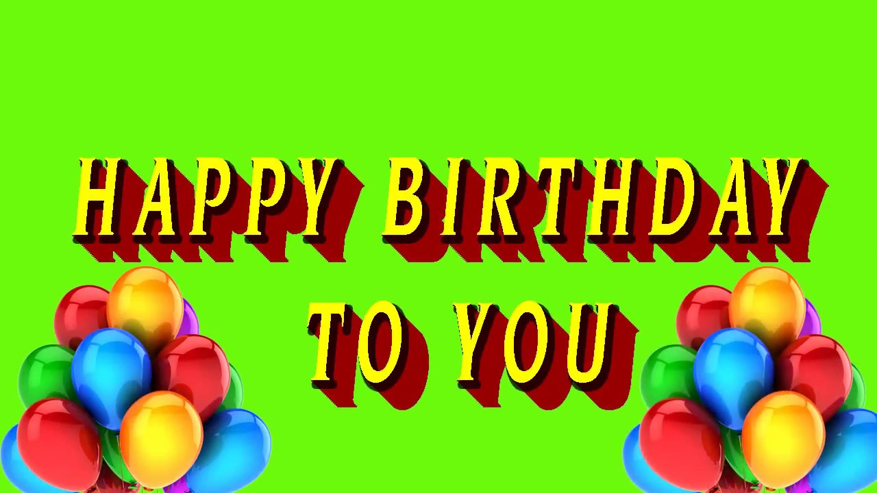 Green screen Birthday title ae green screen - YouTube