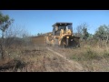 Komatsu 475 pushing scrub.