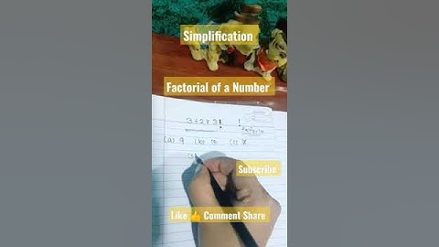 How to find the factorial of a number | What is the value of the expression | Simplification #shorts