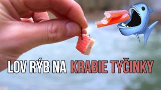 Lov rýb na Surimi 🦀 (Krabie) tyčinky 🎣 na rieke Váh !..LOL😅