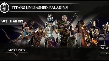 Dawn of titans - fusion event get 125% extra xp Iyangura level 1 to 50