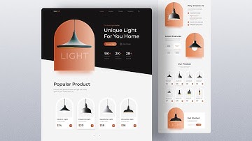 Responsive Lamp Website Design Using HTML CSS & JavaScript