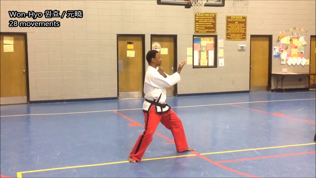 WON-HYO Traditional Oh Do Kwan Hyung of Taekwondo - YouTube