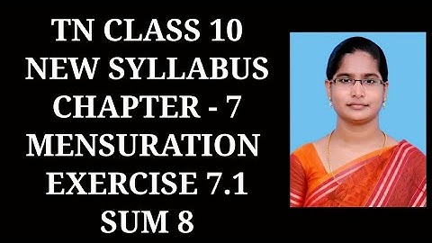 10th Maths Ch-7 Mensuration | Ex-7.1 (8th sum) | Samacheer One plus One channel