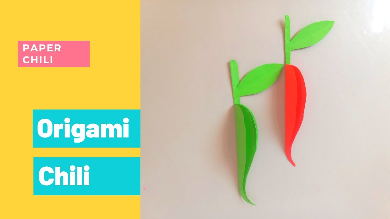 Easy Origami Chili | Easy Paper Craft | Origami For Kids - YouTube