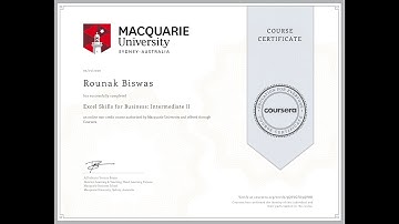 Coursera | Excel Skills for Business: Intermediate II All Quizzes Answers and Solutions