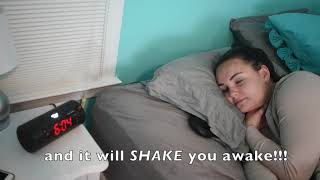 Sonic Blast - Super Loud Projection Alarm Clock with Bluetooth Speaker and Sonic bomb Bed Shaker