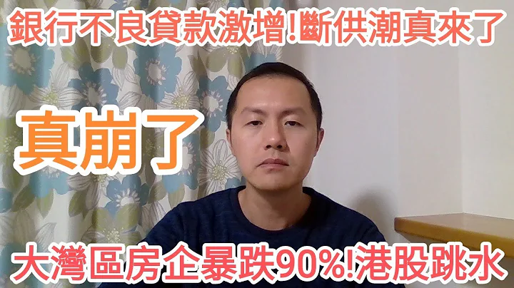 地產真崩了！大灣區房企暴跌90%！港股跳水！銀行不良貸款全線暴增！斷供潮真的來了！樓市危機.房地產危機.經濟危機.債務危機.壞賬.違約.爆雷.斷供. - 天天要聞