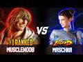 SF6🔥#1 KEN RUSHDOWN IS RELENTLESS ▰ MUSCLENOOB (Ken) vs MASCHKA / TKR (Chun-Li) ▰ Elite Gameplay