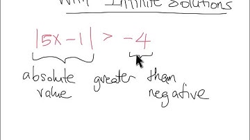 Absolute Value Inequalities With Infinite Solutions and No Solutions