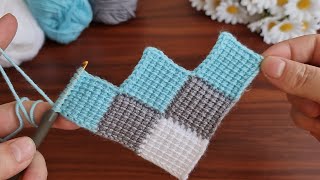 Wow! 😇 Amazing.. Super Easy how to make eye catching tunisian crochet Everyone who saw it loved it