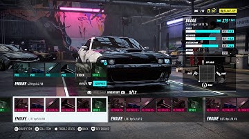 Dodge Challenger SRT8 - All Maxed out Engines Stats+Sound | Need for Speed Heat