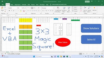 How to solve the 3X3 Magic Square with Excel and VBA!