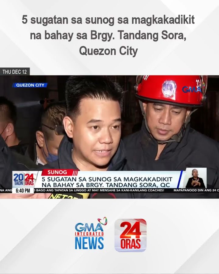 5 sugatan sa sunog sa magkakadikit na bahay sa Brgy. Tandang Sora, Quezon City | 24 Oras