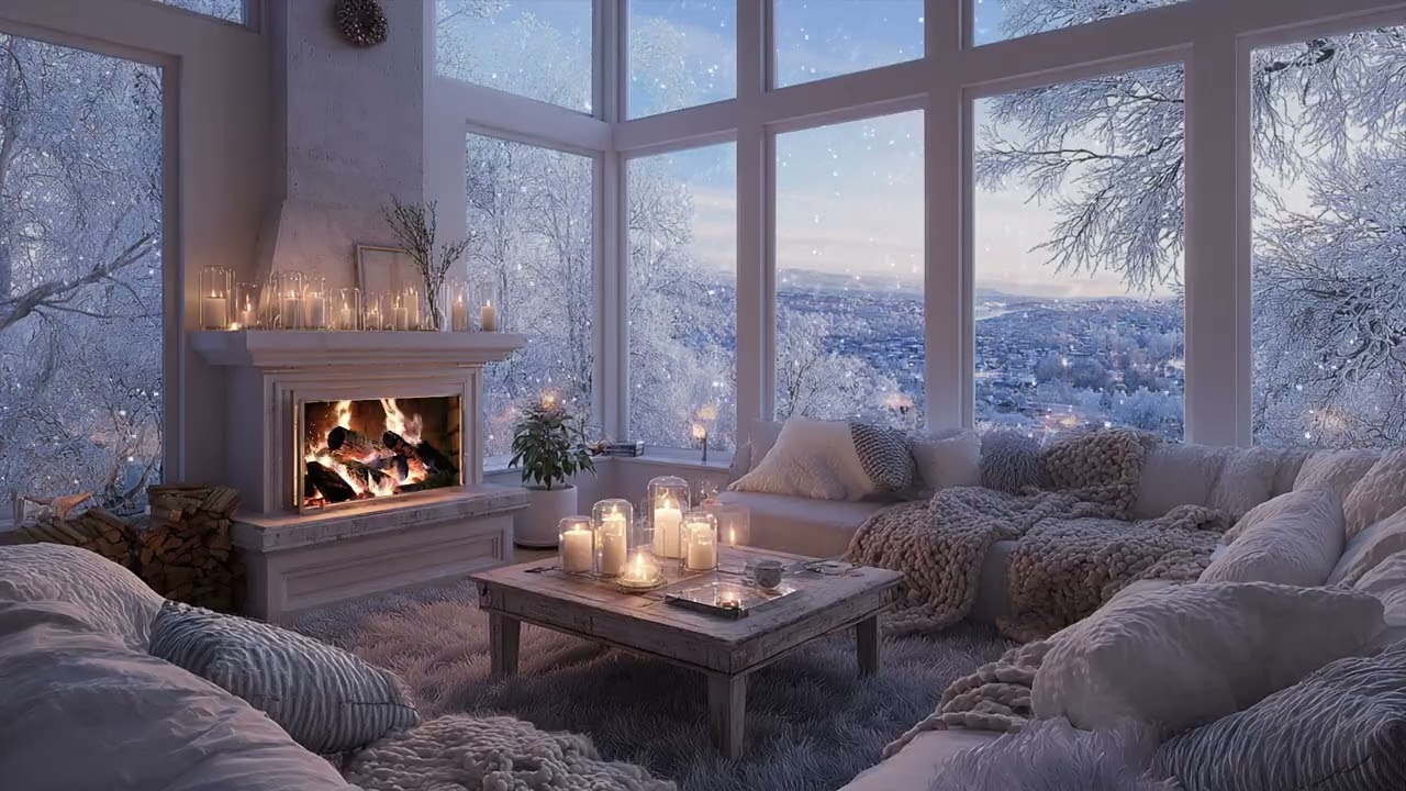 Winter Sound Settling Gently Indoors ☕ Letting Cold Hours Feel Soft and Unforced Inside