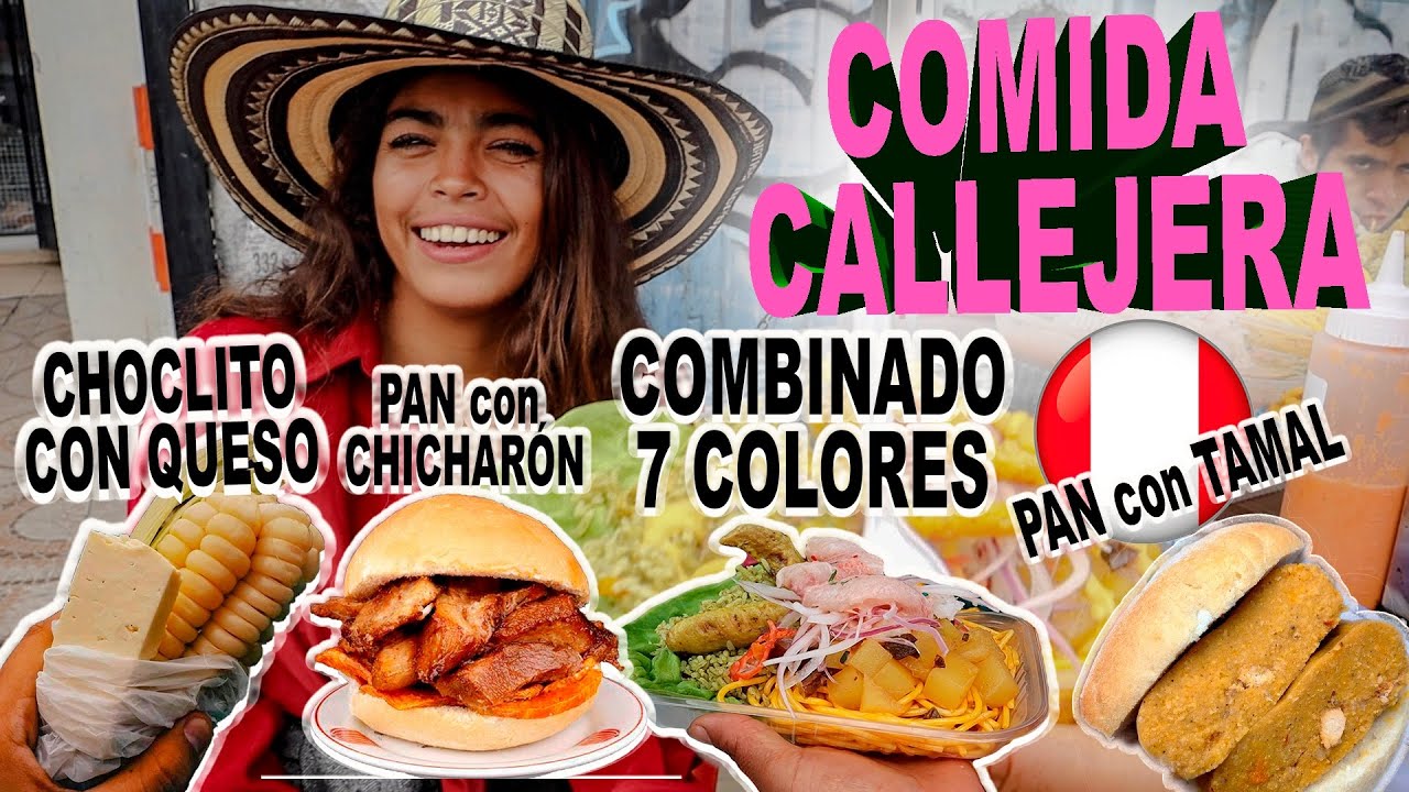 🇨🇴 COLOMBIANA Reacciona a la COMIDA CALLEJERA en PERÚ 🇵🇪