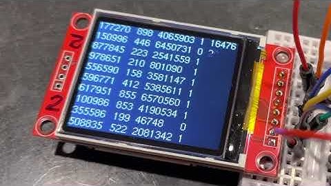 1.8” TFT, UCGLib & Arduino Nano to make LCARS scrolling number effect