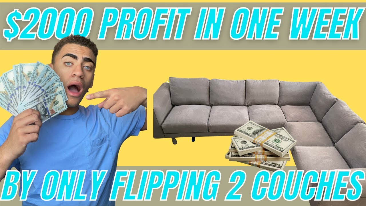 Flipping Couches on FB marketplace for a 2000 PROFIT IN ONE WEEK