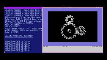 GLXgears on C64 using Bill Budge 3D library