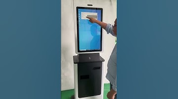 2732 Inch Self Service Touch Screen Passport Scanner Card Reader Dispenser Check in Payment Kiosk