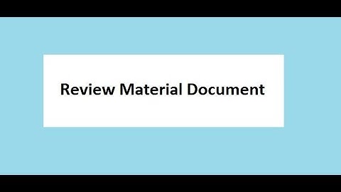 Display Material Document