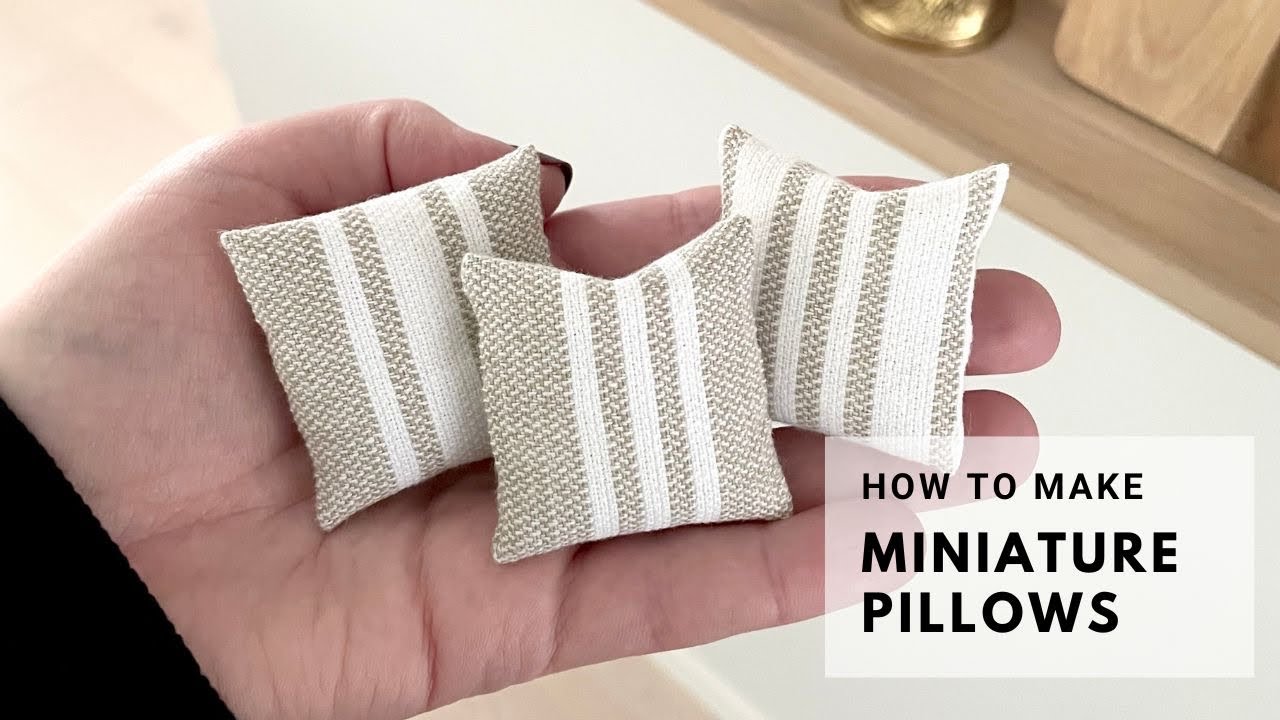 DIY Miniature | How to make pillows for dollhouse