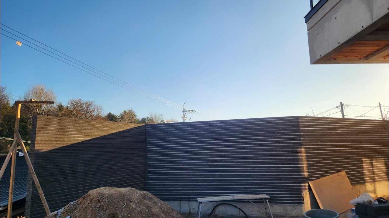 롱브릭 벽돌 담장을 마치며