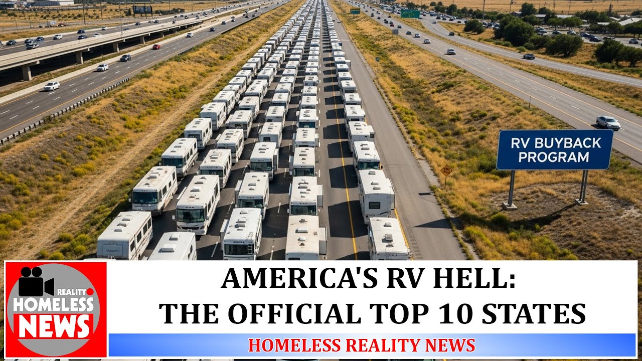 Крупнейшие штаты и города США, охваченные кризисом бездомности среди владельцев автодомов в 2025 ...