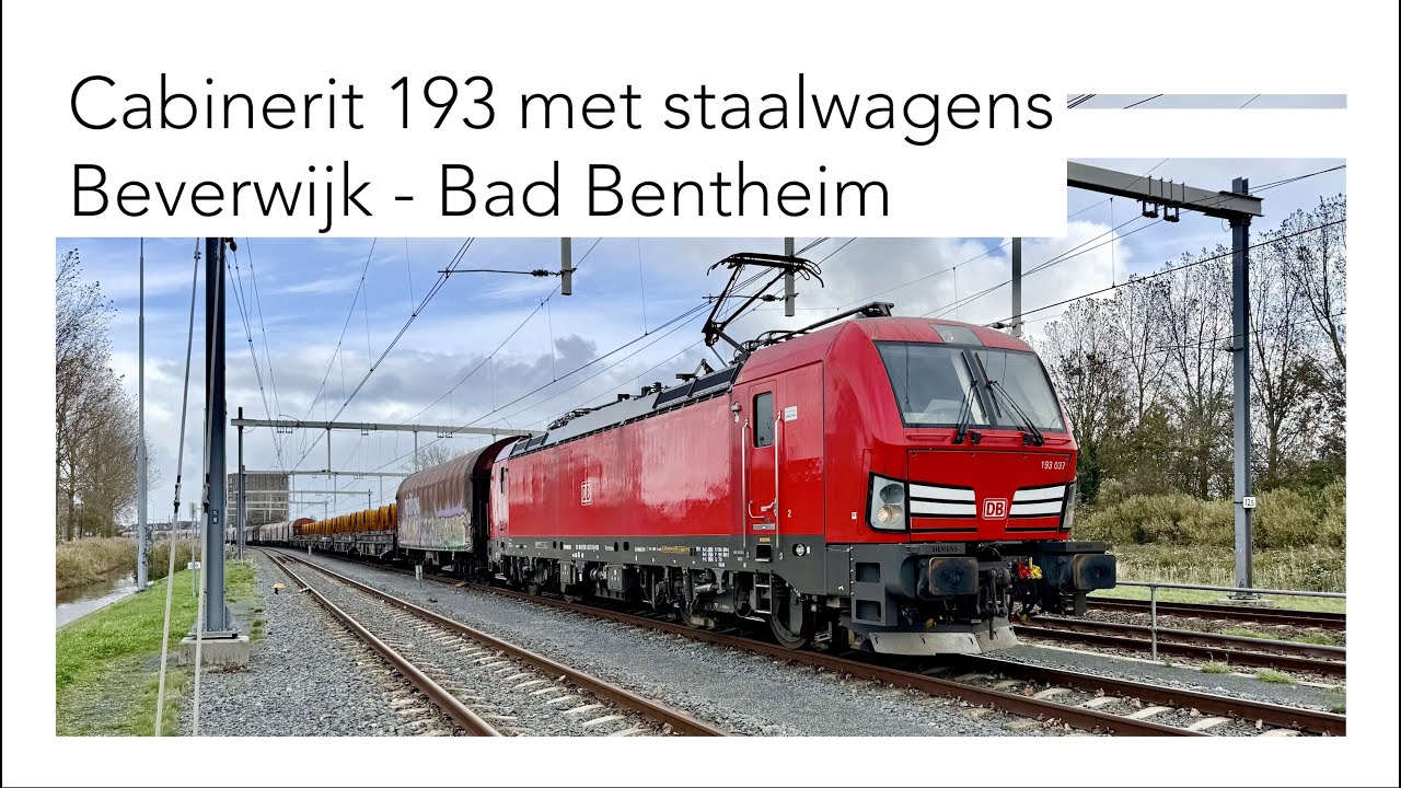 Cabinerit Beverwijk Goederen naar Bad Bentheim met een zware staaltrein