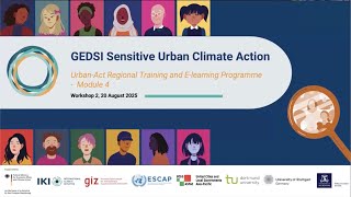 GEDSI Sensitive Urban Climate Action module - Workshop 2