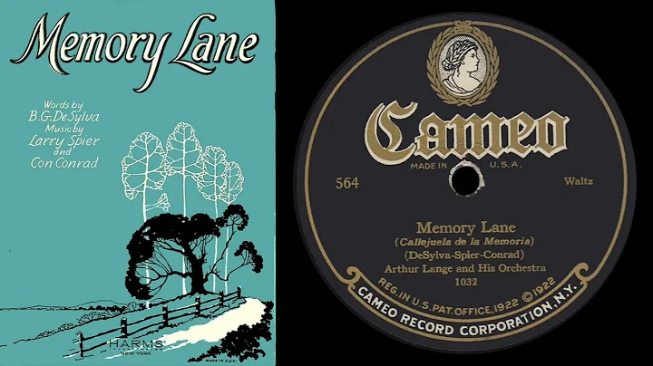 Memory Lane (Lange 1924)