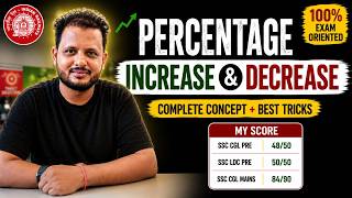 Percentage Increase & Decrease | Complete Concept + Best Tricks | SSC Maths | Math by Prakash Sir
