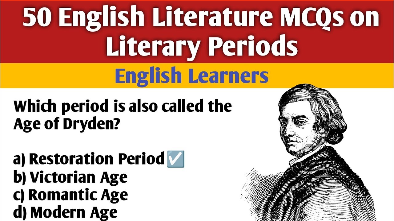 50 вопросов с несколькими вариантами ответов по английской литературе по литературным периодам | ...