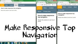 Famous How to make responsive top navigation (Topnav) Profile