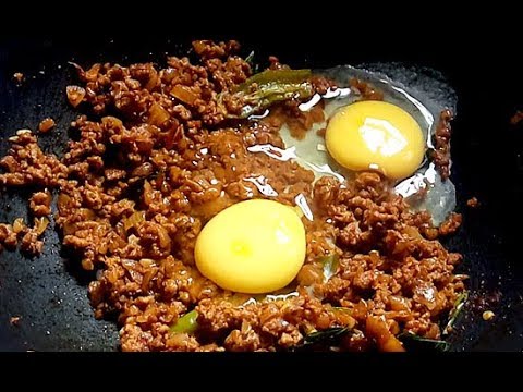 Egg Mutton Keema Recipe in Tamil / Mutton muttai keema fry  /  How to make mutton Keema fry / by Praveena's home kitchen