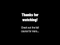 End of video